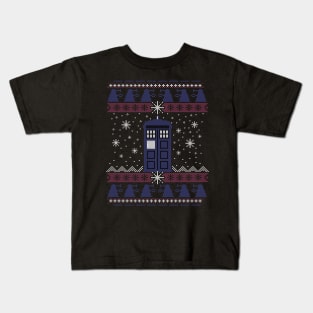 Tardis in the Snow Kids T-Shirt